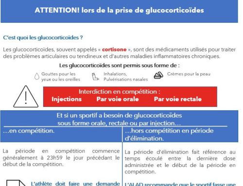 Attention! lors de la prise de glucocorticoïdes